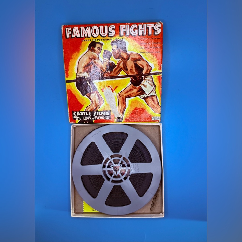 Vintage Castle Films Famous Fights 8mm COMPLETE 200ft Heavyweight B&W Silent